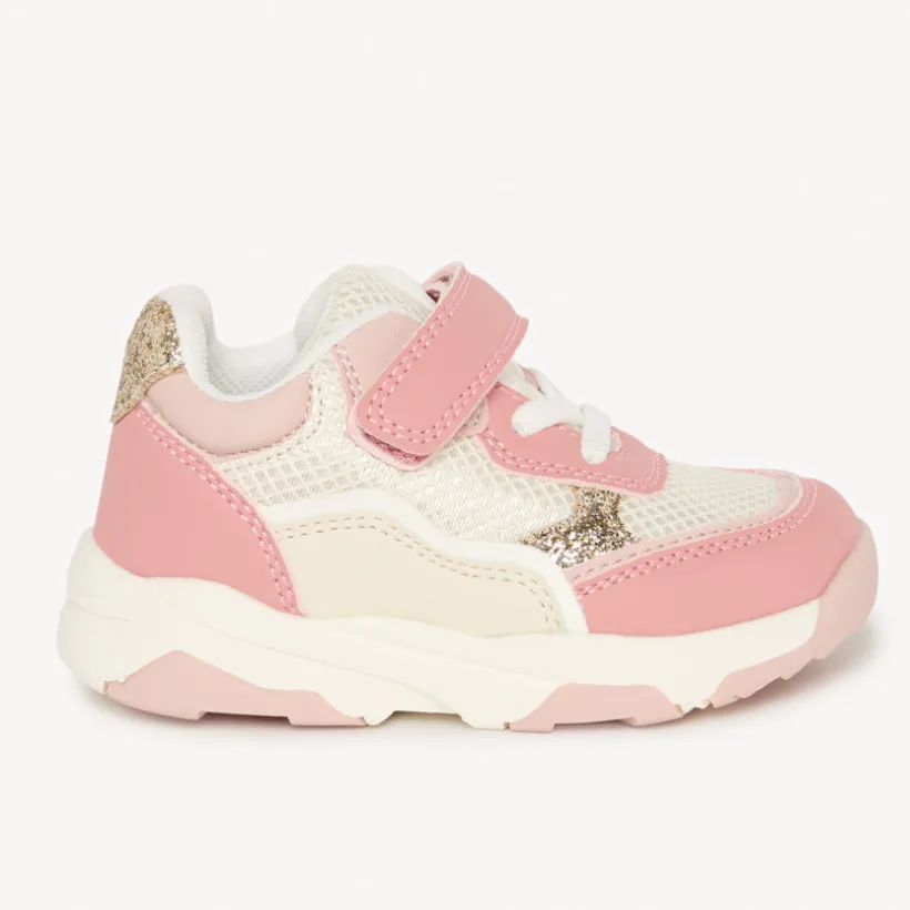 Sneakers à empiècements pailletés pour bébé fille