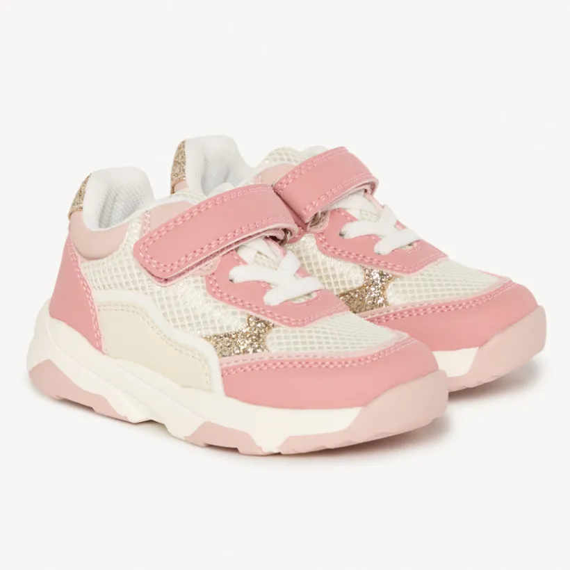 Sneakers à empiècements pailletés pour bébé fille