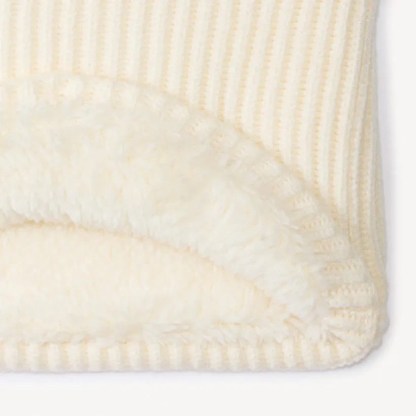 Snood uni en tricot doublé sherpa pour fille