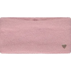 Snood uni en tricot et intérieur polaire avec cœur brodé pour bébé fille