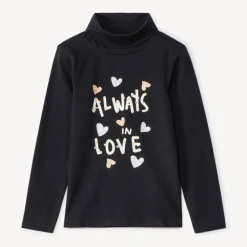 Sous-pull à col roulé fantaisie pour fille