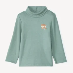 Sous-pull col roulé puff print écureuil pour bébé garçon