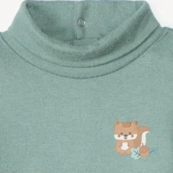 Sous-pull col roulé puff print écureuil pour bébé garçon