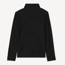 Sous-pull étincelant à col chemisée pour fille