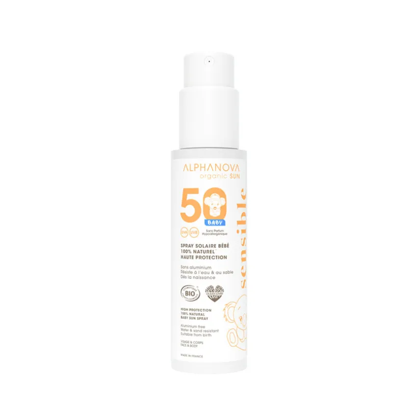 Spray solaire SPF50 pour bébé et enfant