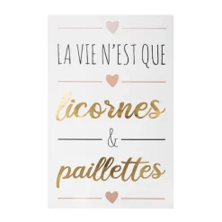 Stickers Licorne - Doré
