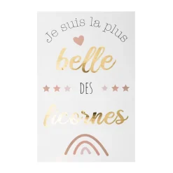 Stickers Licorne - Doré