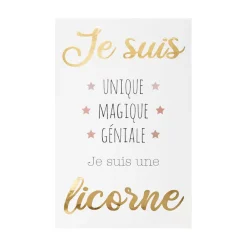 Stickers Licorne - Doré