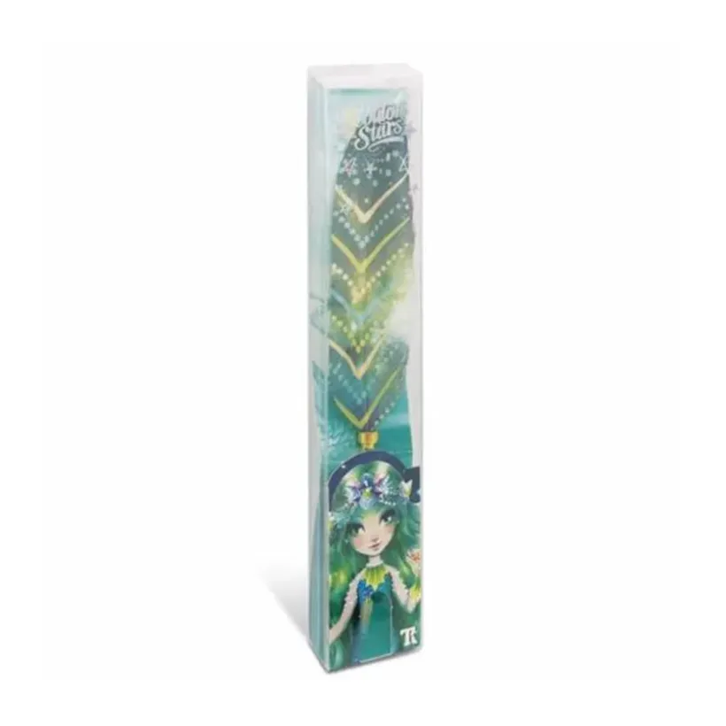 Stylo à bille avec plume décorative (modèle aléatoire)