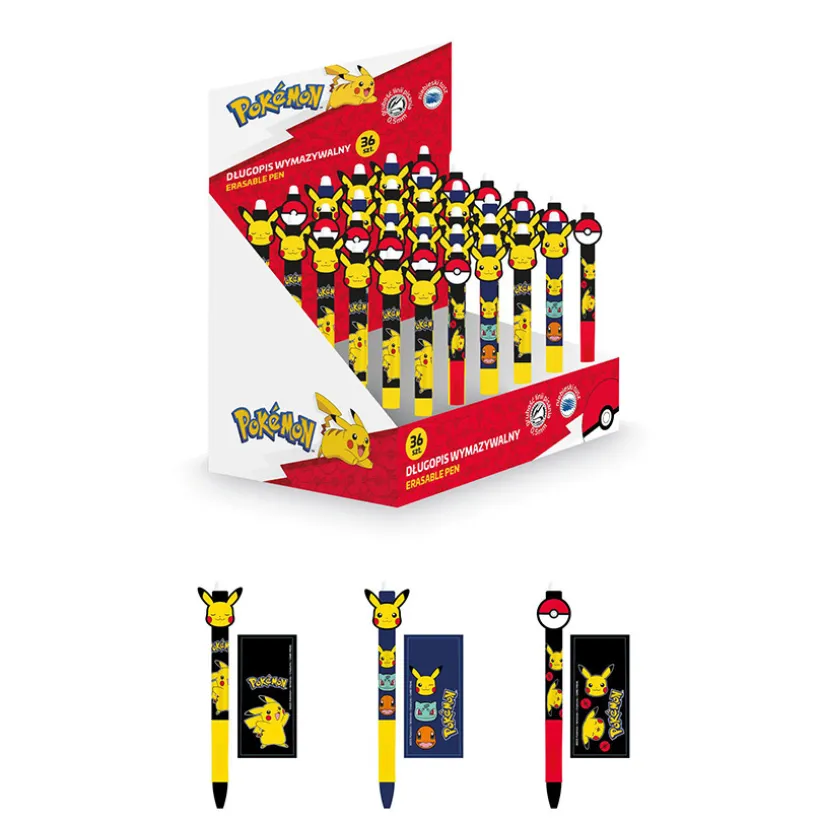 Stylo éffacable Pokemon- choix coloris aléatoire- 1pc
