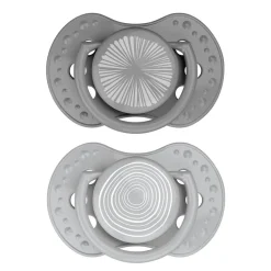 Sucette Dynamic Silicone 0-3m Light Grey/Dark Grey