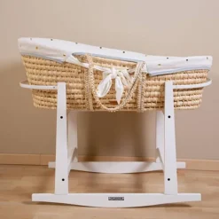Support à bascule pour couffin Moise Bois blanc