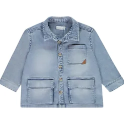Surchemise effet denim à poches plaquées pour bébé garçon