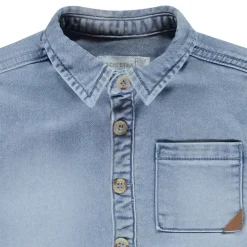 Surchemise effet denim à poches plaquées pour bébé garçon