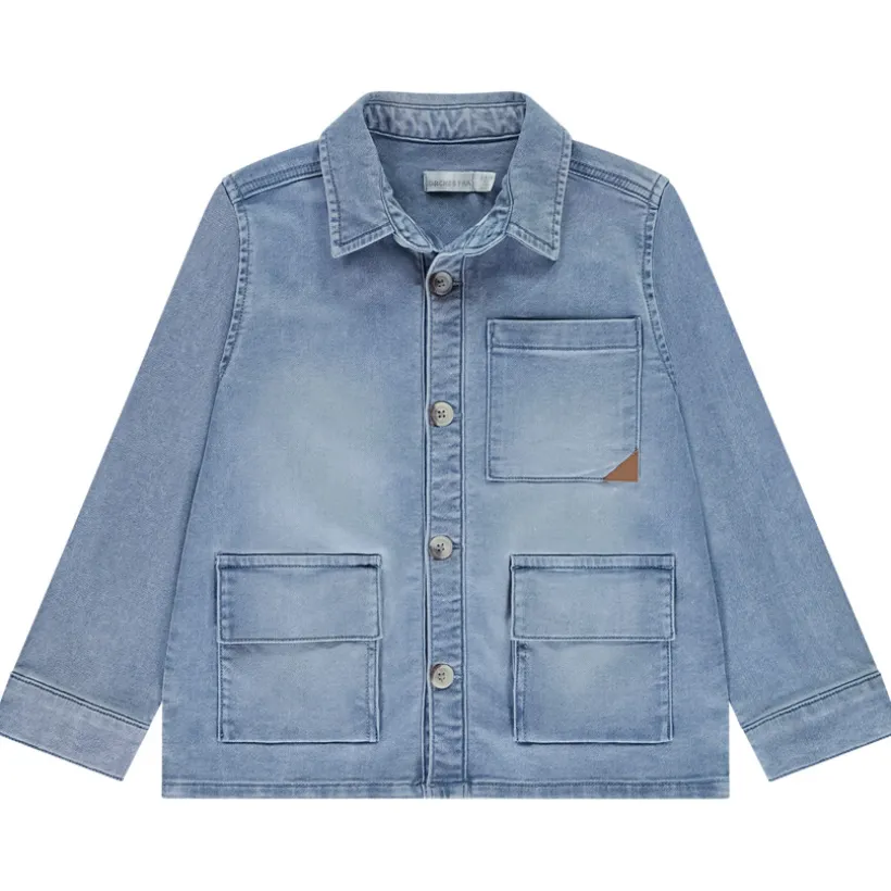 Surchemise effet denim à poches pour garçon