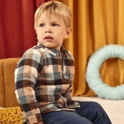 Surchemise en flanelle à carreaux pour bébé garçon