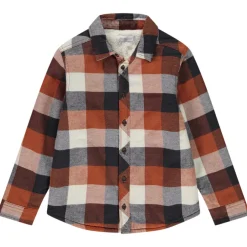 Surchemise en flanelle doublé sherpa à carreaux pour garçon