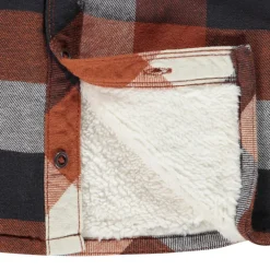 Surchemise en flanelle doublé sherpa à carreaux pour garçon