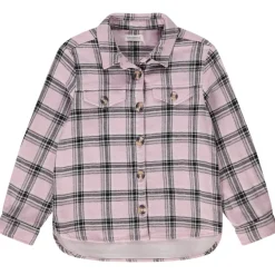 Surchemise en voile à carreaux pour fille