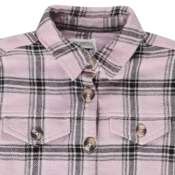 Surchemise en voile à carreaux pour fille
