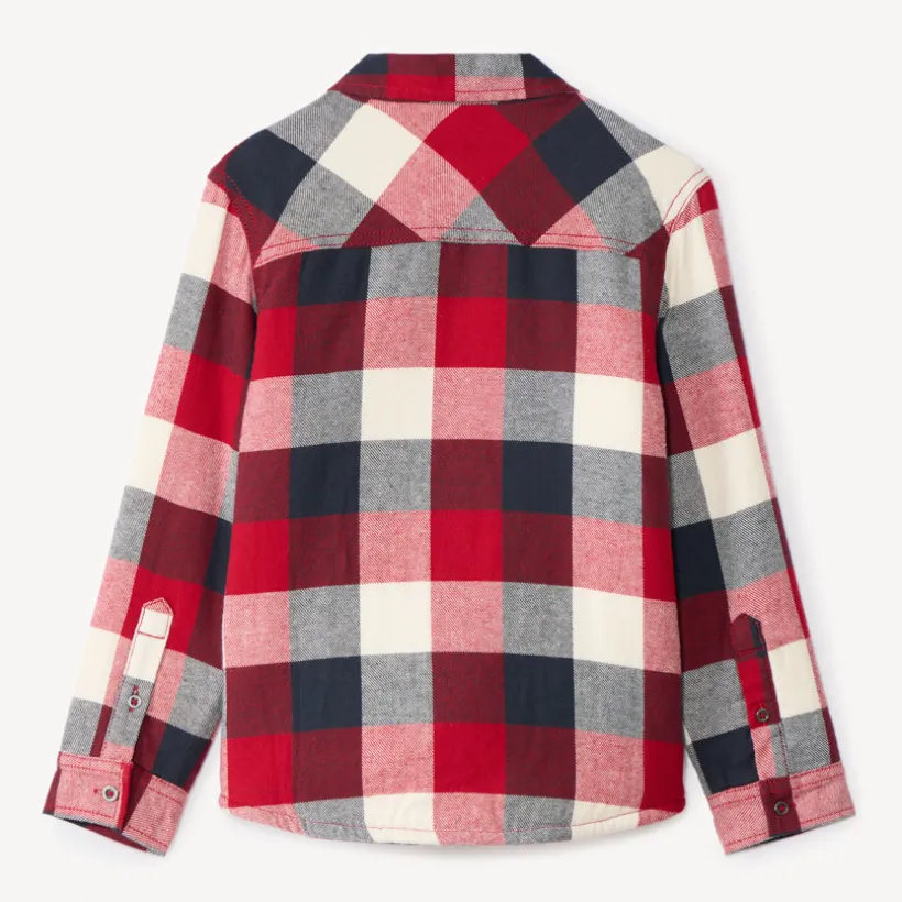 Surchemise flanelle doublée à carreaux pour garçon