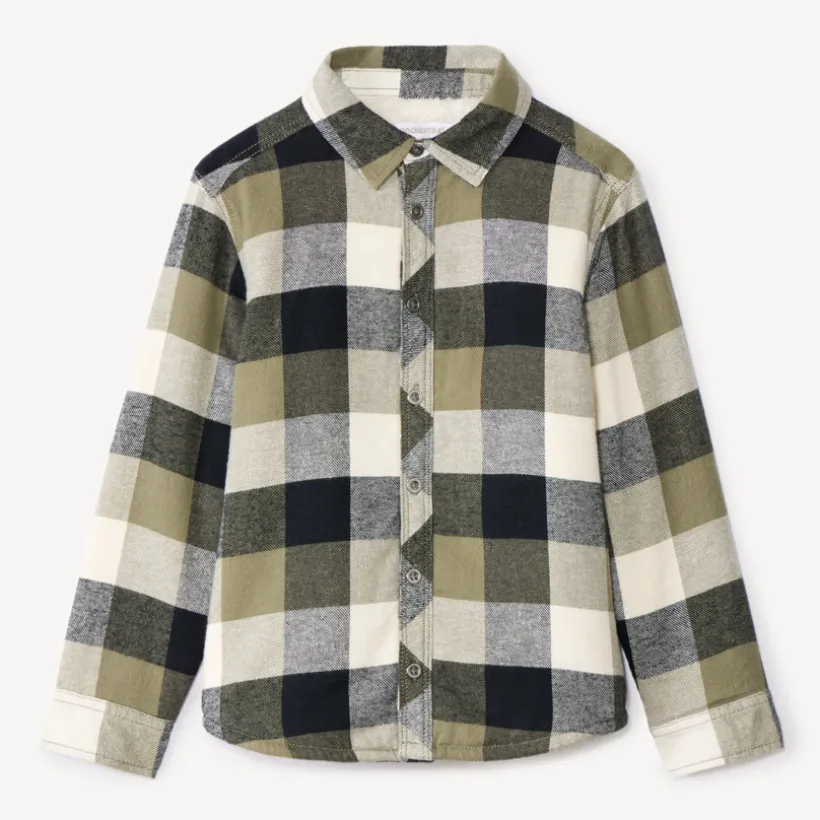 Surchemise flanelle doublée à carreaux pour garçon