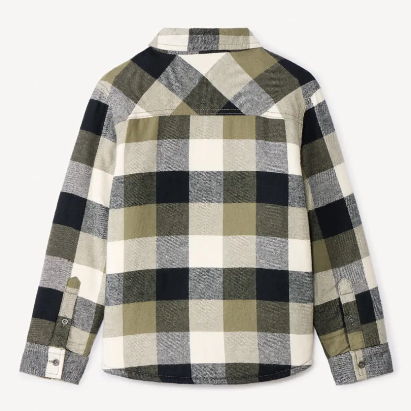 Surchemise flanelle doublée à carreaux pour garçon