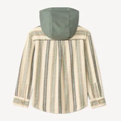 Surchemise rayée en toile avec capuche pour garçon