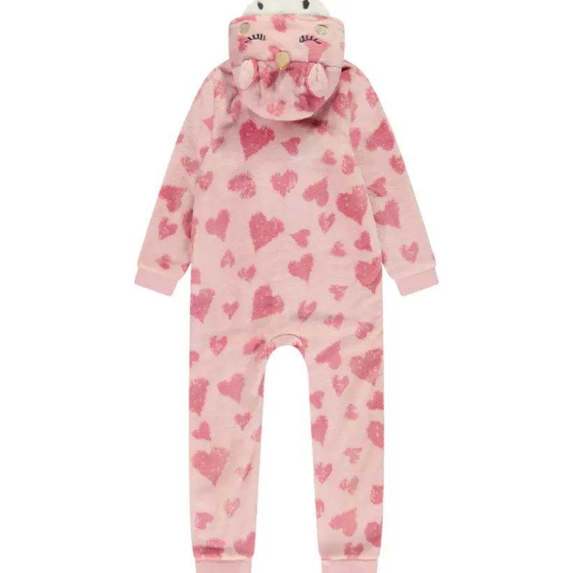 Surpyjama en sherpa avec capuche licorne et imprimé pour fille