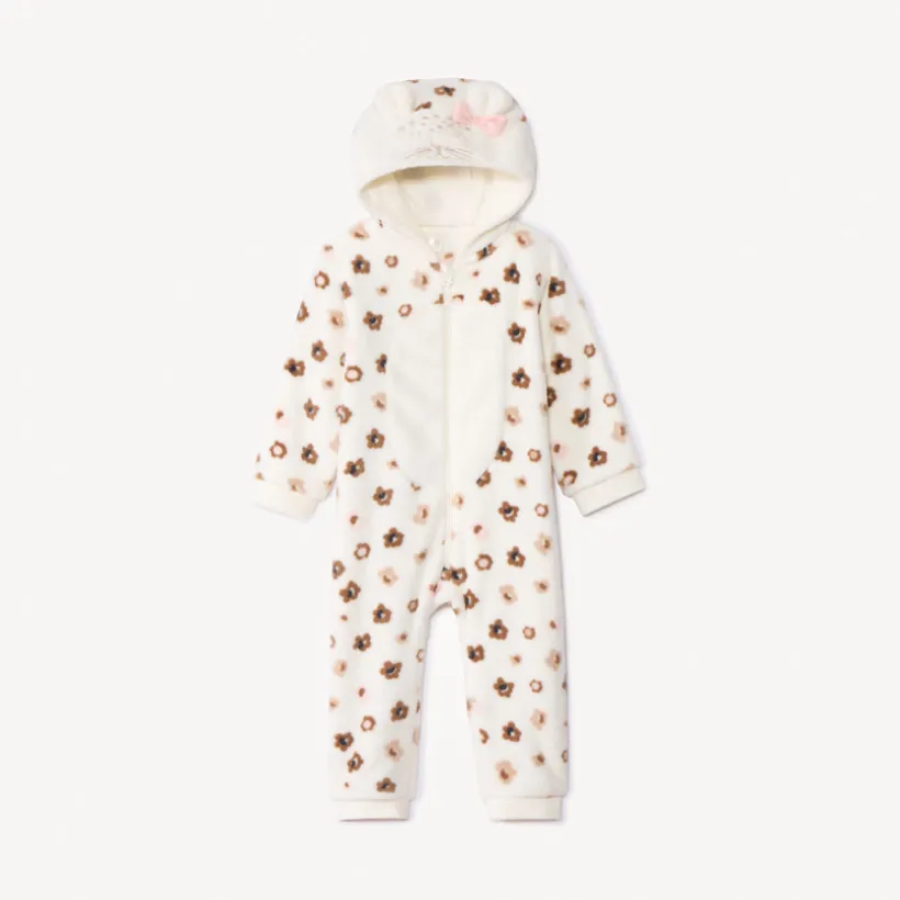 Surpyjama en sherpa avec capuche fantaisie pour fille