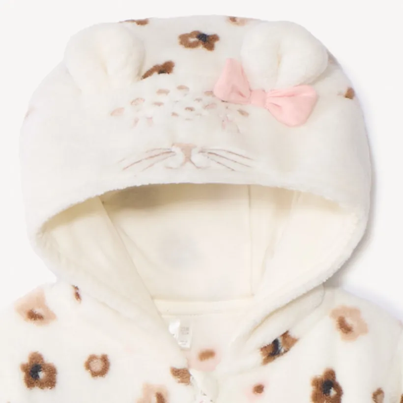 Surpyjama en sherpa avec capuche fantaisie pour fille