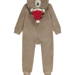 Surpyjama en sherpa ours avec bonnet de Noël pour garçon