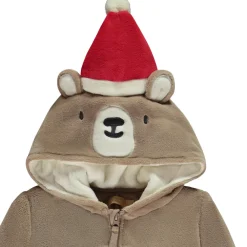 Surpyjama en sherpa ours avec bonnet de Noël pour garçon