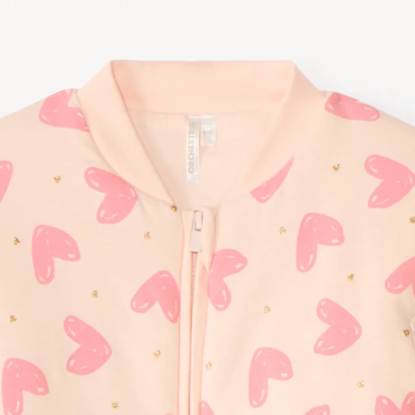 Surpyjama imprimé à manches amovibles pour bébé fille