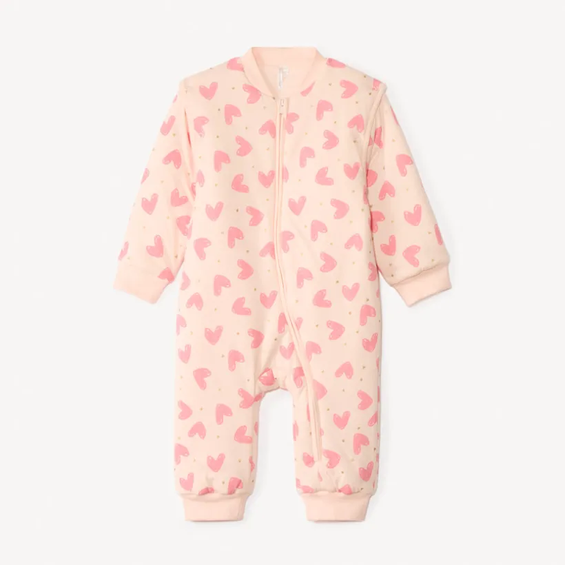 Surpyjama imprimé à manches amovibles pour bébé fille