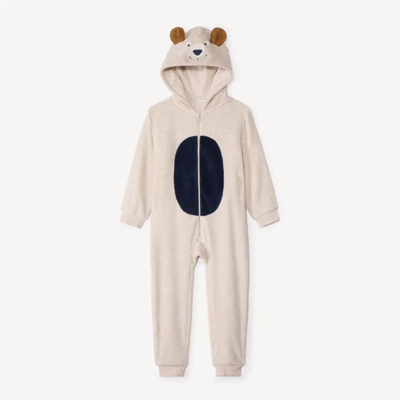 Surpyjama ludique chien en sherpa pour garçon
