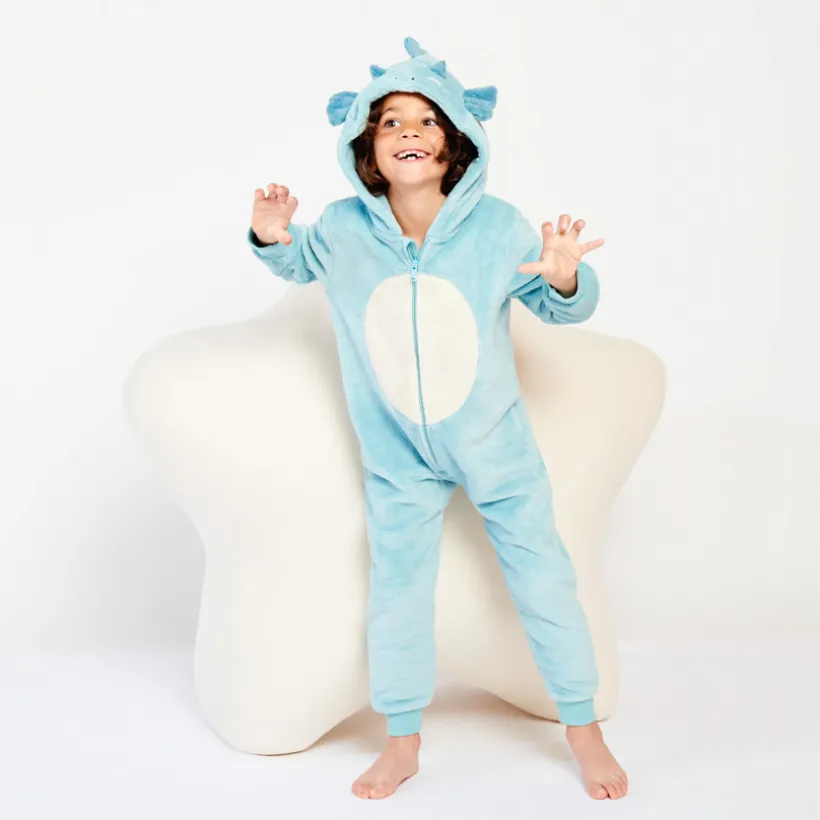 Surpyjama ludique Dragon en sherpa pour garçon