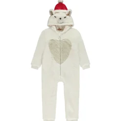 Surpyjama ludique en sherpa ours polaire de Noël pour fille