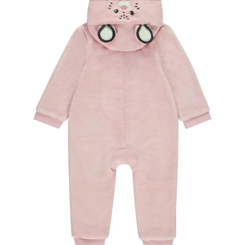 Surpyjama ludique lionne en sherpa pour bébé fille