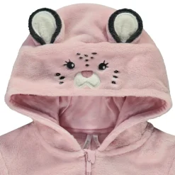 Surpyjama ludique lionne en sherpa pour bébé fille