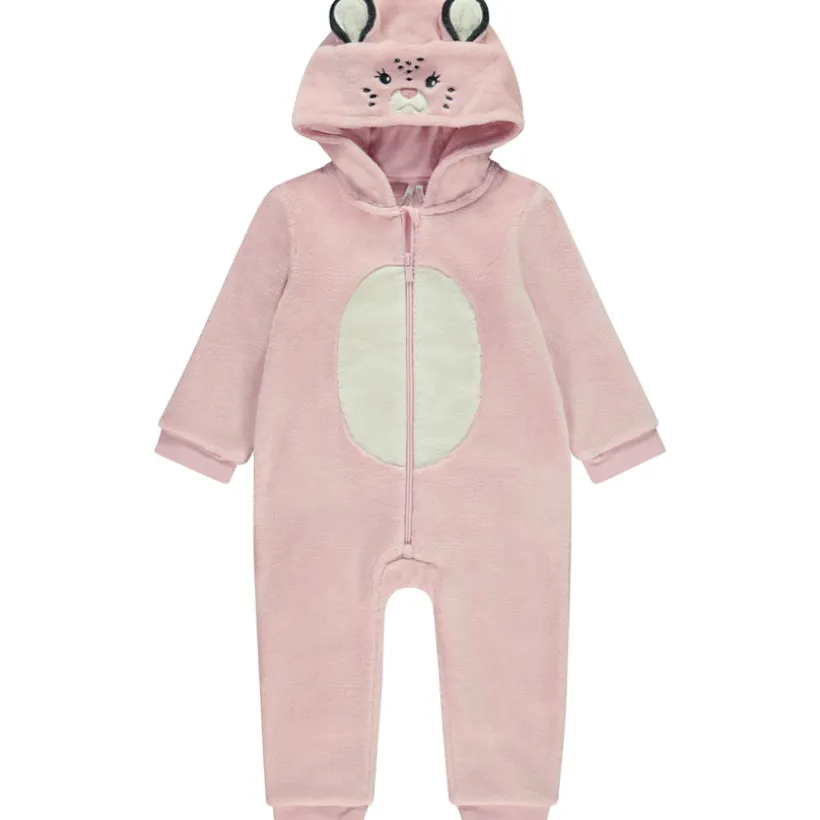 Surpyjama ludique lionne en sherpa pour bébé fille