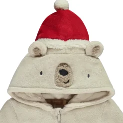 Surpyjama ourson ludique à capuche bonnet de Noël pour bébé garçon