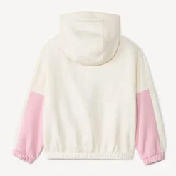 Sweat à capuche effet color block motif papillon pour fille