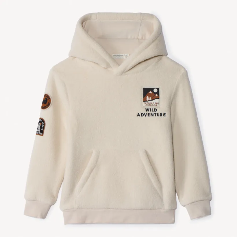 Sweat à capuche en sherpa pour garçon