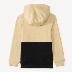 Sweat à capuche garçon col zippé bicolore