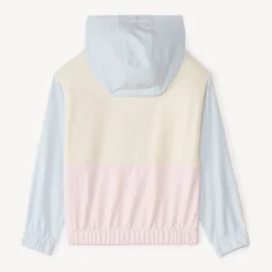 Sweat à capuche molleton effet color block pour fille