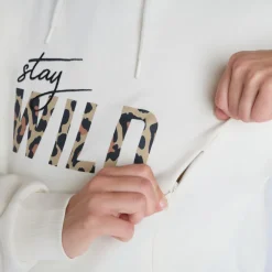 Sweat de grossesse et d'allaitement à zip print Wild