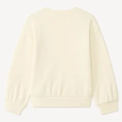 Sweat en molleton broderie fleurie pour fille