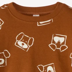 Sweat en molleton demi oversize bébé garçon imprimé fantaisie