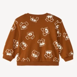 Sweat en molleton demi oversize bébé garçon imprimé fantaisie